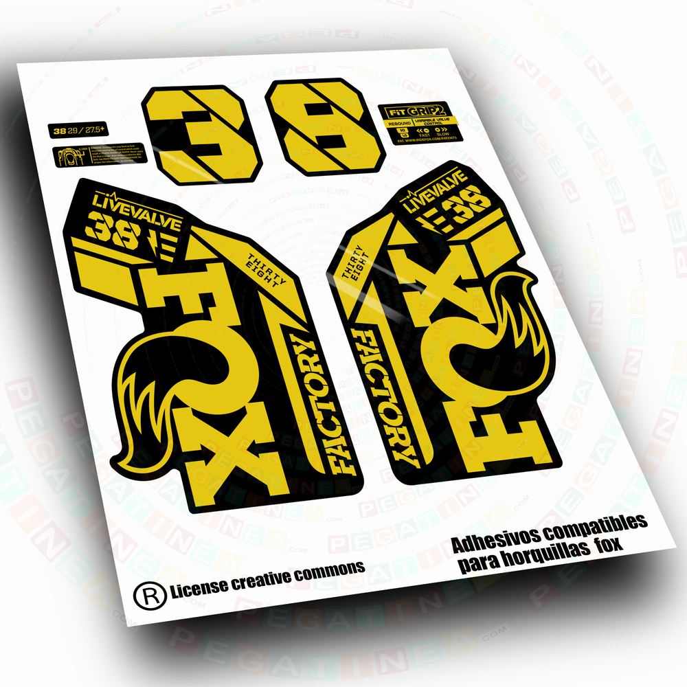 PEGATINAS FOX 38 FACTORY LIVE VALVE WP740