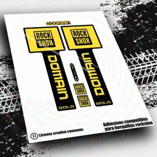 WP650 PEGATINAS COMPATIBLES CON HORQUILLA ROCKSHOX  DOMAIN GOLD 2025- 2026