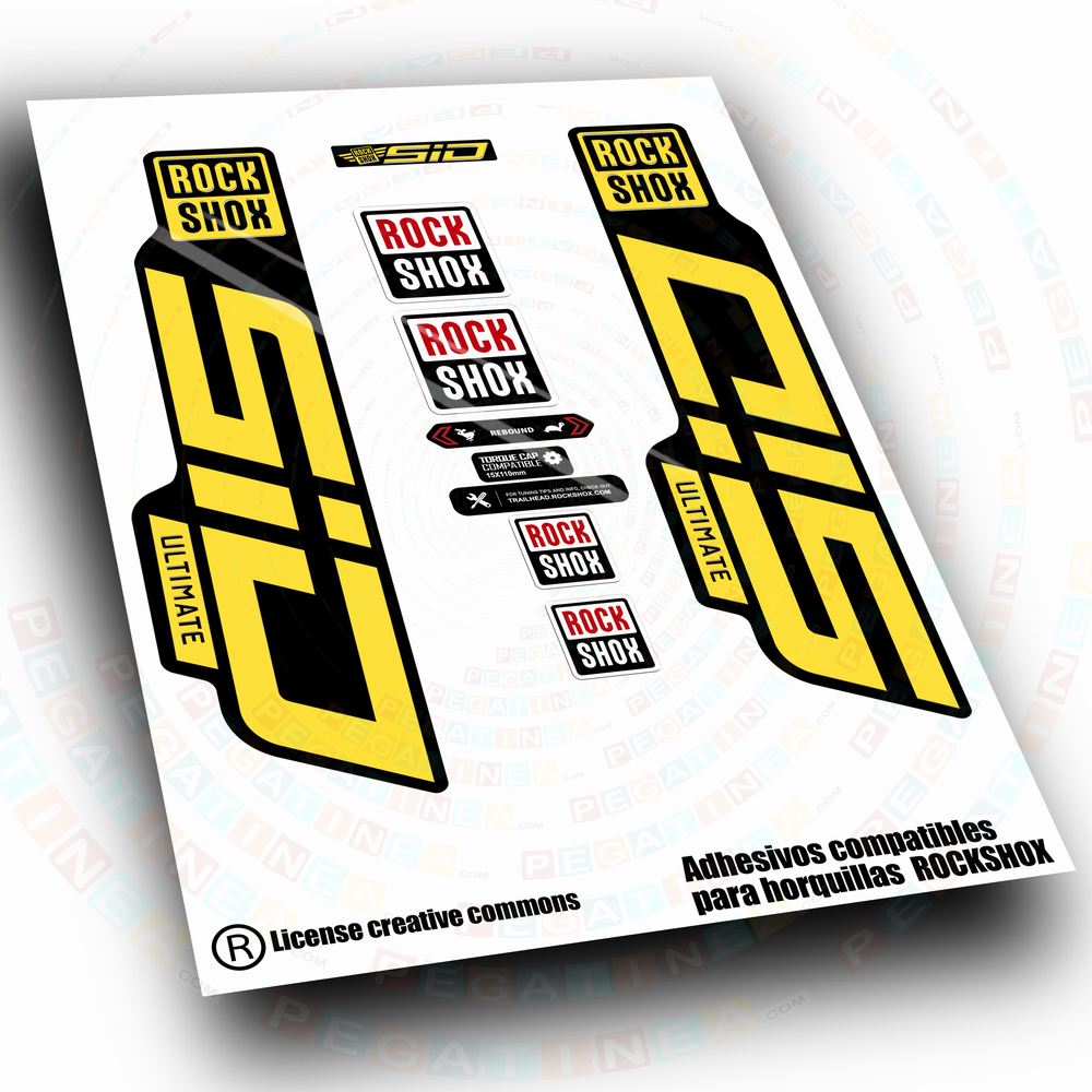 PEGATINAS COMPATIBLES CON HORQUILLA ROCK SHOX SID ULTIMATE 2024-2026 WP678