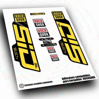 PEGATINAS COMPATIBLES CON HORQUILLA ROCK SHOX SID SELECT + SL  2024-2026 WP681