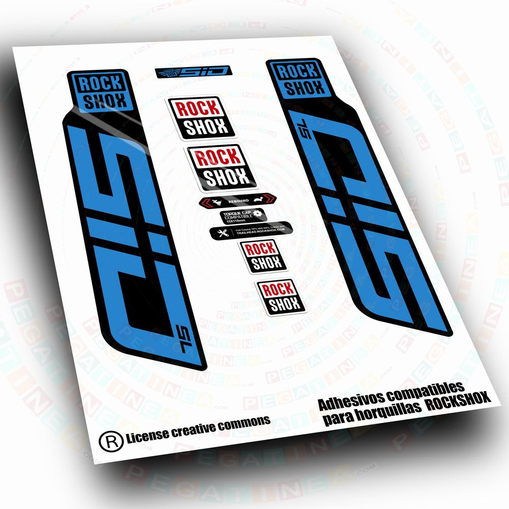PEGATINAS  COMPATIBLES CON HORQUILLA ROCK SHOX   SID SL BASE 2024-2026  WP679