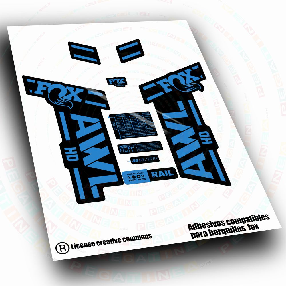 PEGATINAS COMPATIBLES CON  FOX 36 AWL HD  WP701 