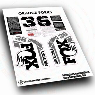 PEGATINAS COMPATIBLES CON  FOX 36 FACTORY ORANGE FORKS 2021-2025 WP691