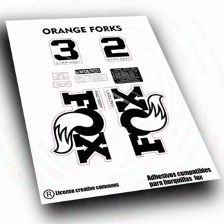 PEGATINAS COMPATIBLES CON HORQUILLA FOX 32 FACTORY ORANGE FORKS 2025- 2026 WP688