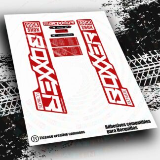 WP637 PEGATINAS ROCKSHOX BOXXER ULTIMATE  RED EDITION 2019, 2020, 2021, 2022.