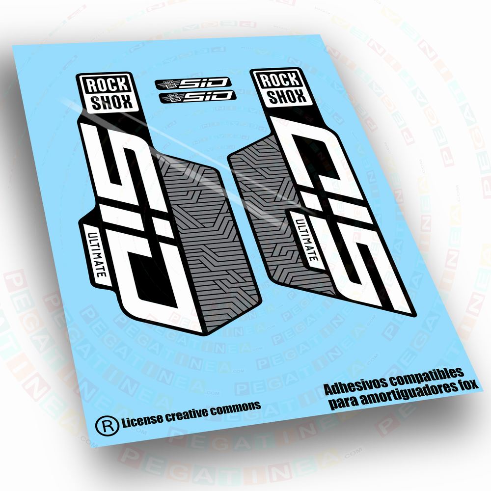 PEGATINAS COMPATIBLES CON HORQUILLA ROCKSHOX SID ULTIMATE FLIGHT ATTENDANT 