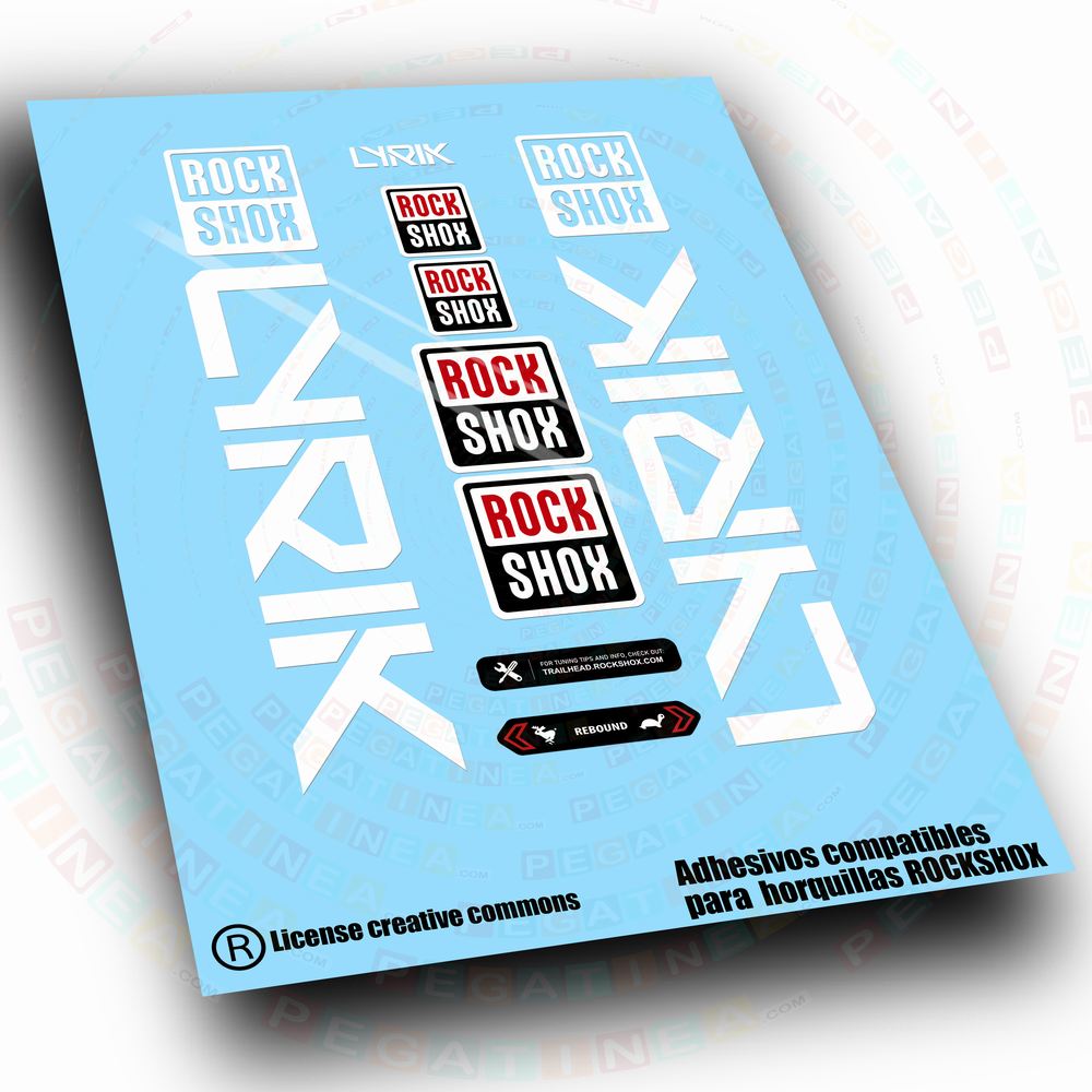 PEGATINAS COMPATIBLES CON HORQUILLA ROCK SHOX LYRIK BASE 2023 - 2026
