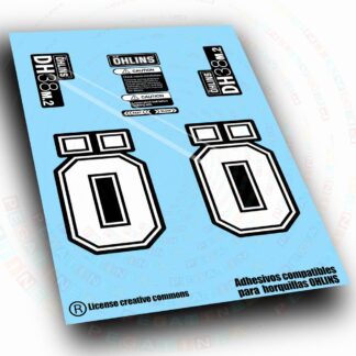 PEGATINAS COMPATIBLES CON HORQUILLAS   DH38 M2  BICOLOR    WP708