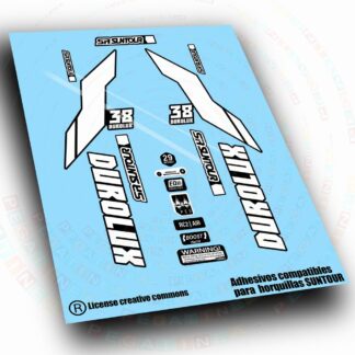 PEGATINAS COMPATIBLES CON HORQUILLAS   SR SUNTOUR DUROLUX 38 2022-24 WP716