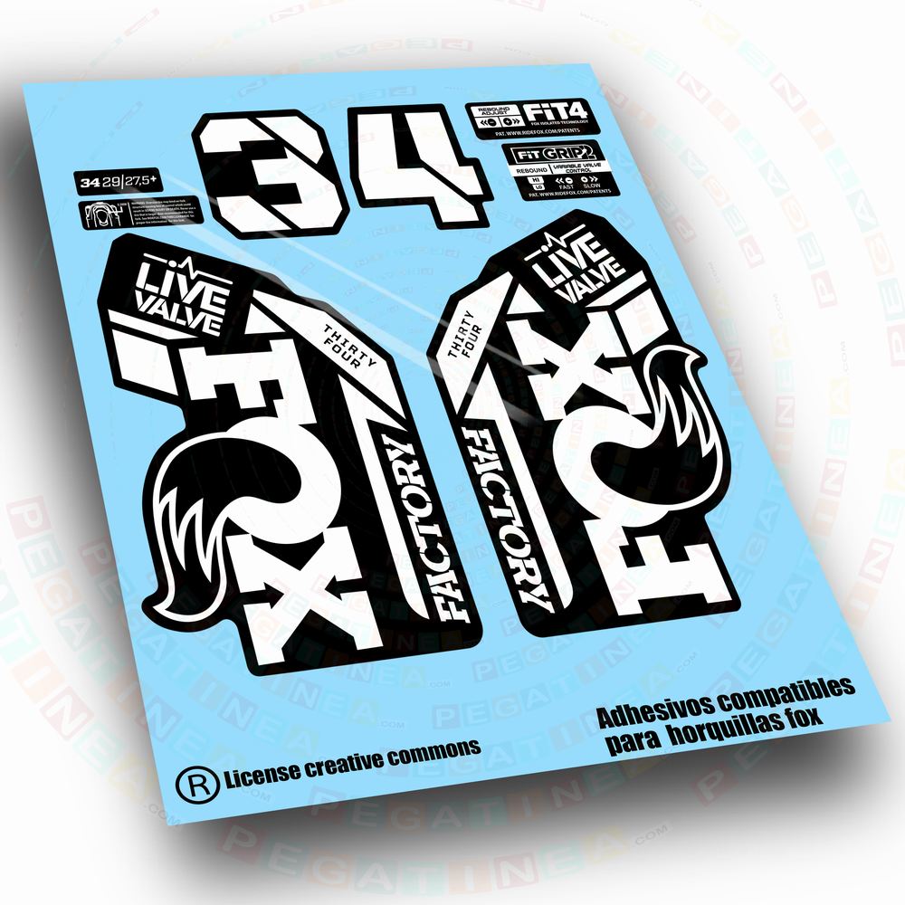 PEGATINAS FOX 34 FACTORY LIVE VALVE WP735