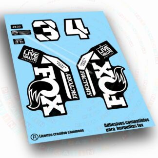 PEGATINAS  FOX 34 STEP CAST FACTORY  LIVE VALVE WP739