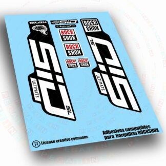PEGATINAS COMPATIBLES CON HORQUILLA ROCK SHOX SID BRAIN  ULTIMATE SL  2024-2026 WP742