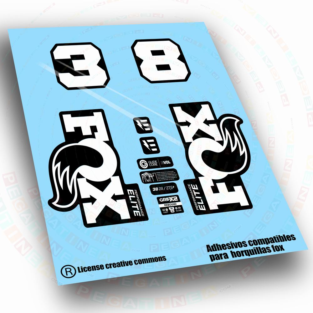 PEGATINAS FOX 38 ELITE 2027 WP748