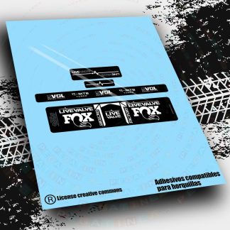 PEGATINAS  AMORTIGUADOR FOX LIVE VALVE FACTORY WP589