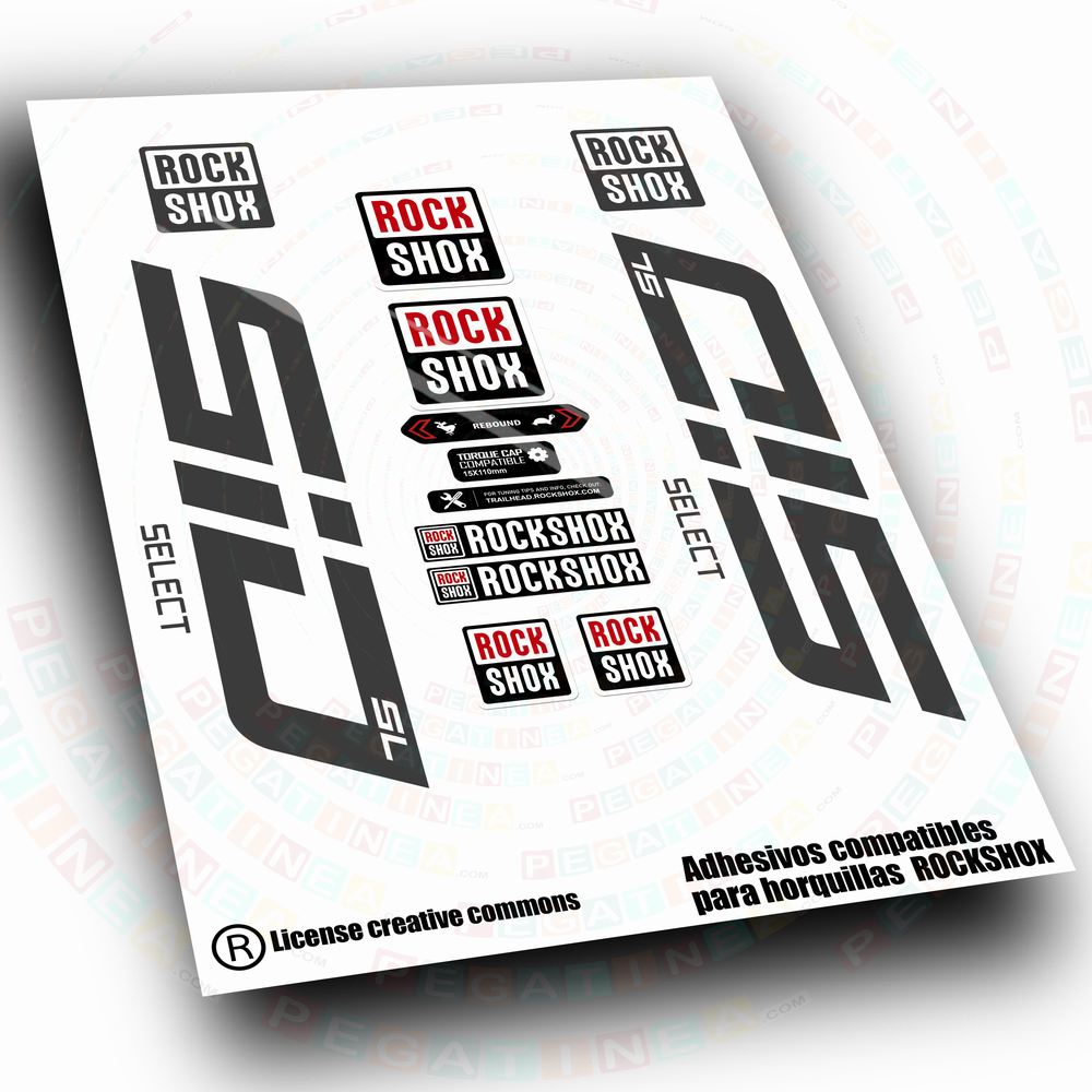 PEGATINAS  COMPATIBLES CON HORQUILLA ROCK SHOX   SID SELECT SL  2024-2026  WP668