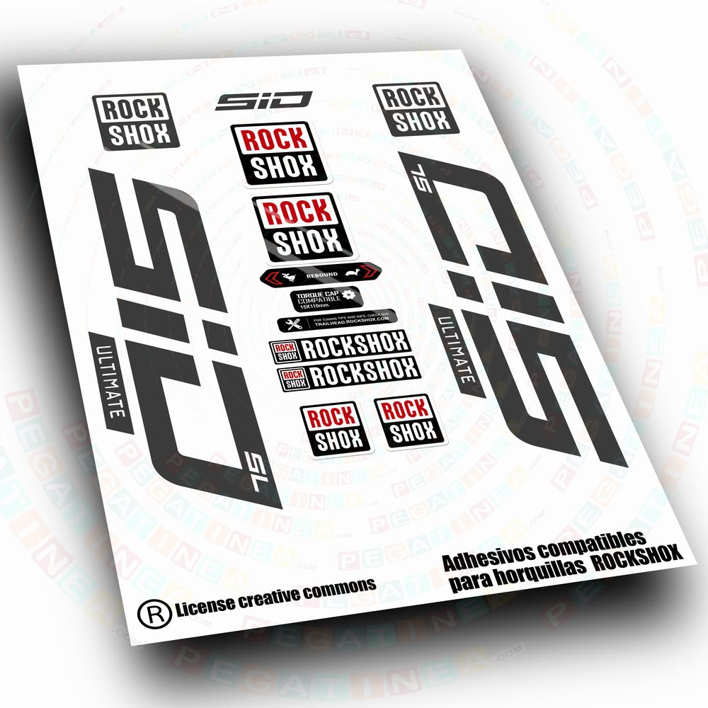 PEGATINAS COMPATIBLES CON HORQUILLA ROCK SHOX SID ULTIMATE SL 2024-2026 WP670
