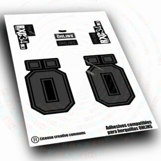 PEGATINAS COMPATIBLES CON HORQUILLAS   RXC34 CARBON M1 WP710 BICOLOR