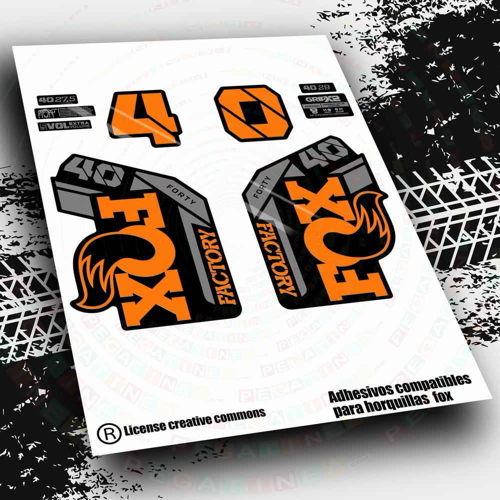 WP641 PEGATINAS COMPATIBLES CON HORQUILLA FOX 40  FACTORY  2025 