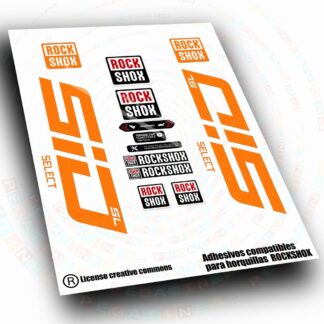 PEGATINAS  COMPATIBLES CON HORQUILLA ROCK SHOX   SID SELECT SL  2024-2026  WP668