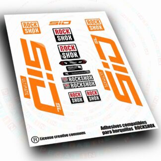 PEGATINAS  COMPATIBLES CON HORQUILLA ROCK SHOX   SID ULTIMATE SL  2024-2026  WP670