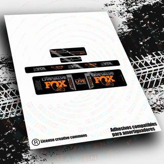 PEGATINAS  AMORTIGUADOR FOX LIVE VALVE ELITE   BICOLOR WP592