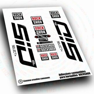 PEGATINAS  COMPATIBLES CON HORQUILLA ROCK SHOX   SID SELECT +  SL  2024-2026  WP669