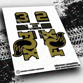 PEGATINAS  HORQUILLA FOX 32 STEP-CAST FACTORY  2025  -  2018   WP633