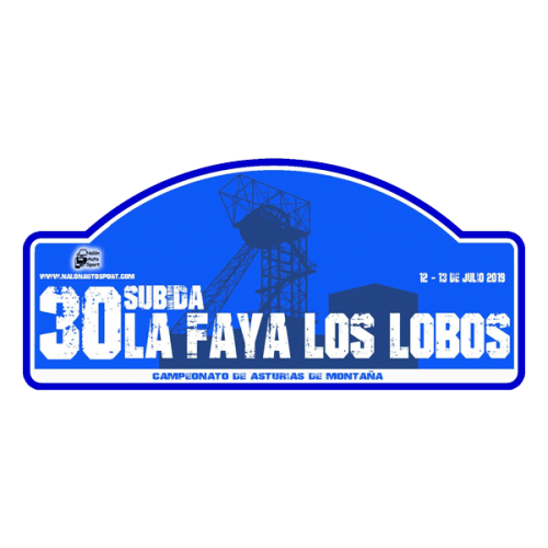 Pegatina Placa Rally Subida La faya los lobos 2019