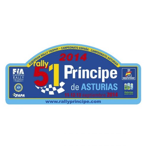 Pegatina Placa Rallye Princesa de Asturias 2014