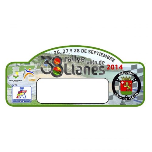 Pegatina Placa Rally Villa de Llanes 2014