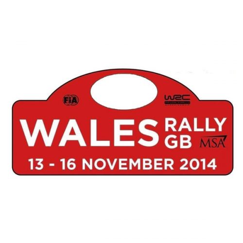 Pegatina Placa Rallye de Wales 2014