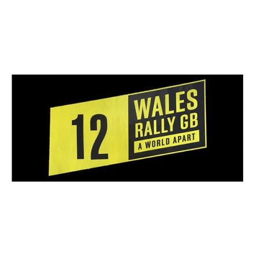 PEGATINA PLACA FIA WRC RALLYE DE WALLES 2019 MOD.02