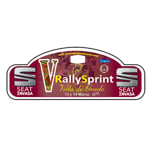 Pegatina Placa Rally Rallysprint Villa de Grado 2015