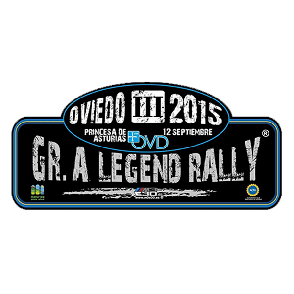 Pegatina Placa Rally GR.A Legend Rally Oviedo 2015
