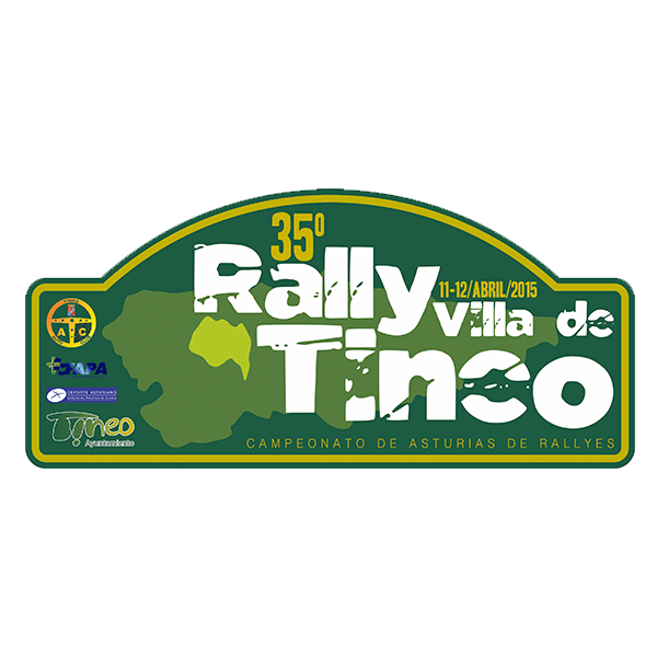 Pegatina Placa Rally Villa de Tinco Asturias 2015