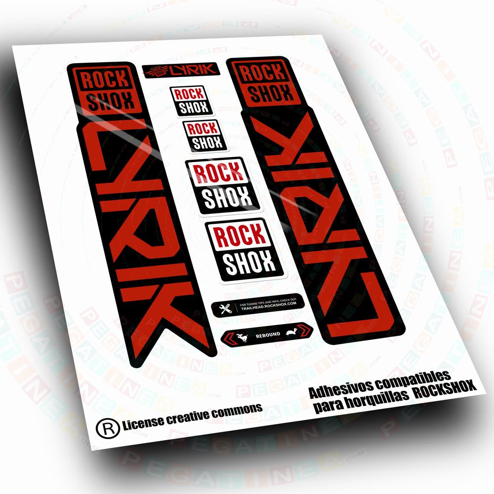 PEGATINAS COMPATIBLES CON HORQUILLA ROCK SHOX LYRIK BASE 2023-2026 WP684