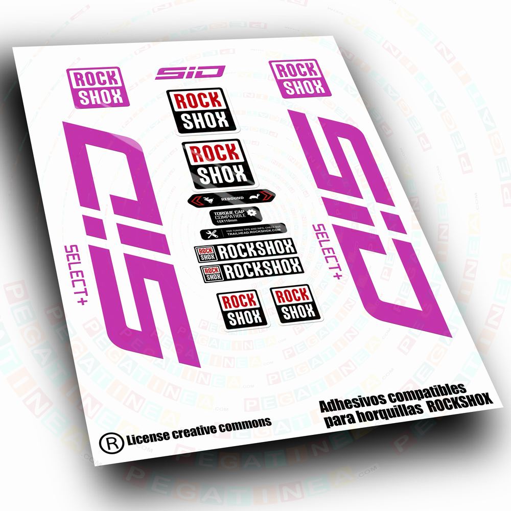 PEGATINAS COMPATIBLES CON HORQUILLA ROCK SHOX SID SELECT + 2024-2026 WP666