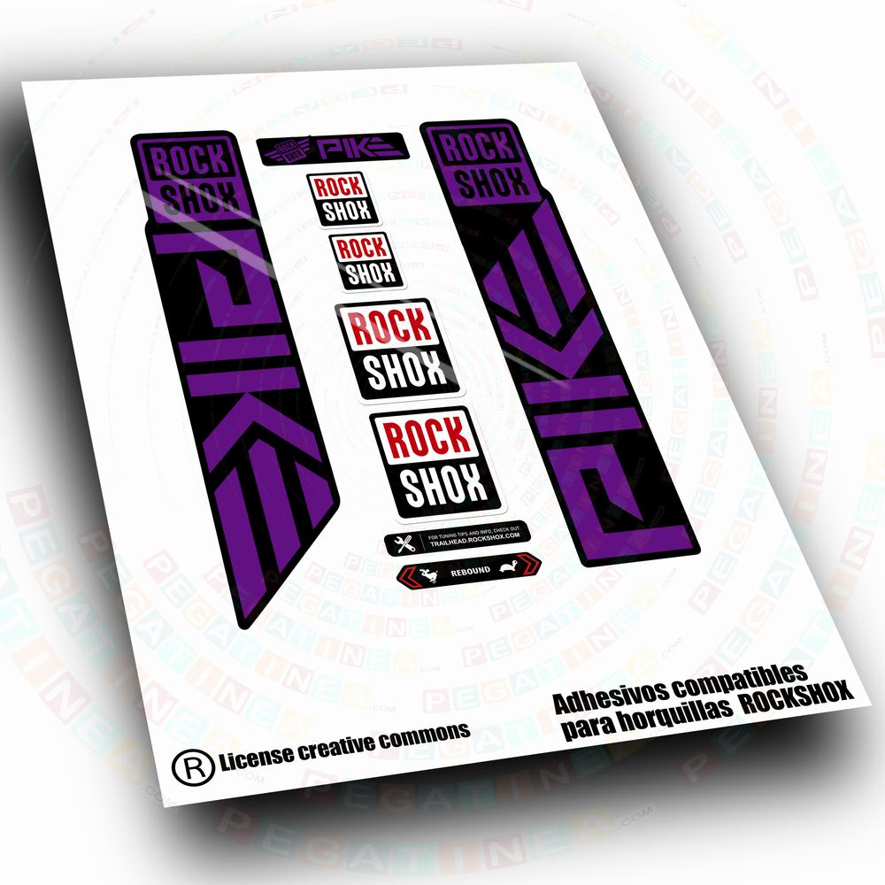PEGATINAS COMPATIBLES CON HORQUILLA ROCK SHOX PIKE BASE  2023-2026 WP683