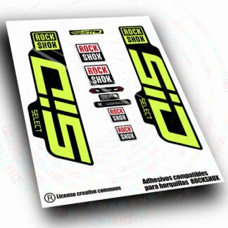 PEGATINAS  COMPATIBLES CON HORQUILLA ROCK SHOX   SID SELECT+  2024-2026  WP677