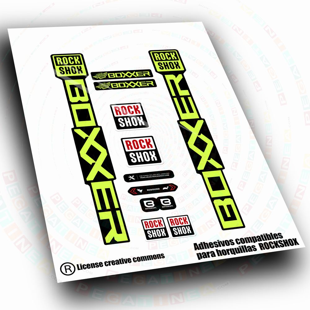 PEGATINAS COMPATIBLES CON HORQUILLA ROCK SHOX BOXXER   2023-2026 WP686