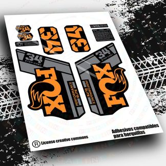 PEGATINAS HORQUILLA FOX 34 STEP CAST  ELITE 2021-22 BICOLOR WP550