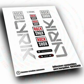 PEGATINAS  COMPATIBLES CON HORQUILLA ROCK SHOX LYRIK BASE 2023 - 2026 WP671
