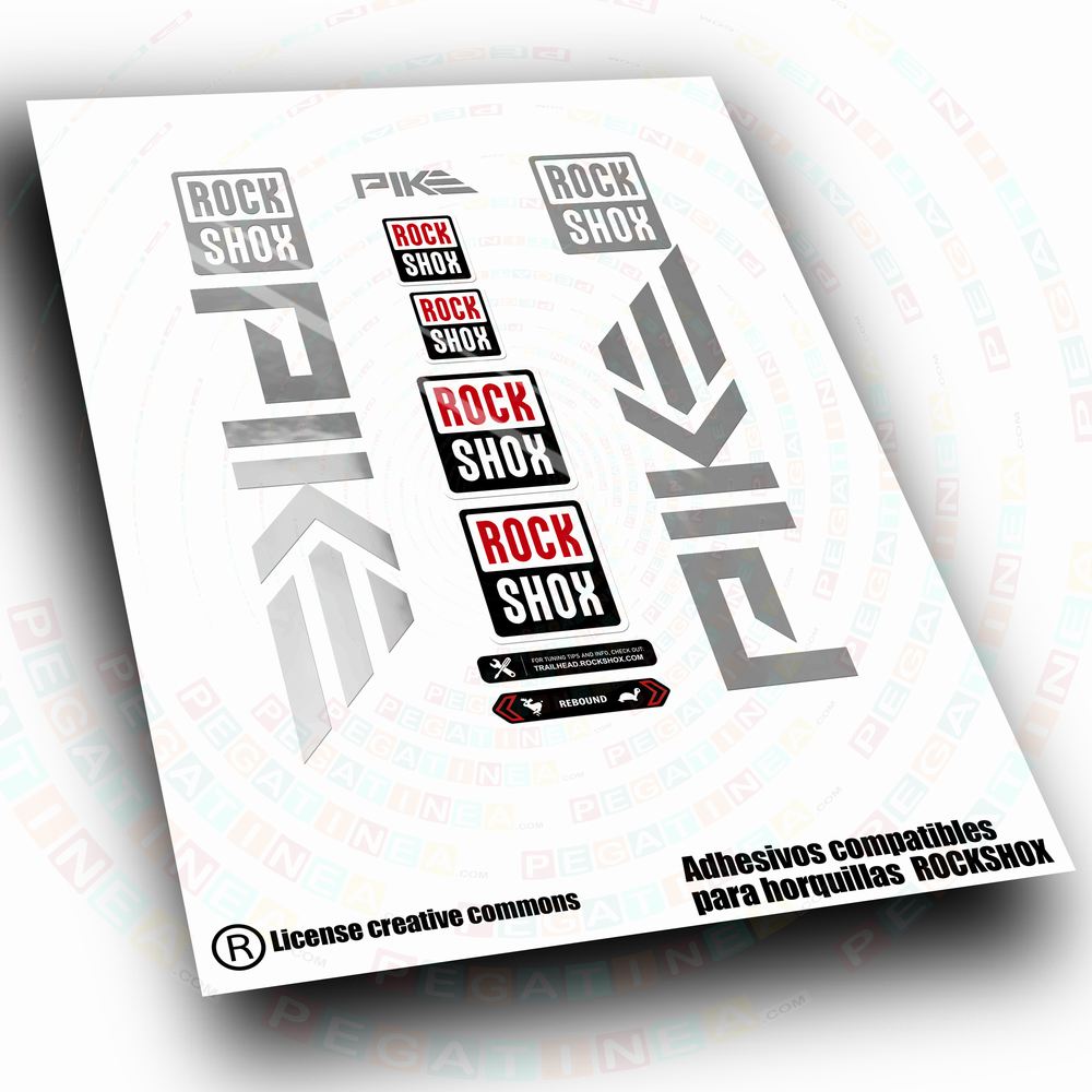 PEGATINAS COMPATIBLES CON HORQUILLA ROCK SHOX PIKE BASE 2023 - 2026 