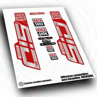 PEGATINAS   ROCK SHOX SID BRAIN SL  ULTIMATE RED EDITION   2024-2026 WP744